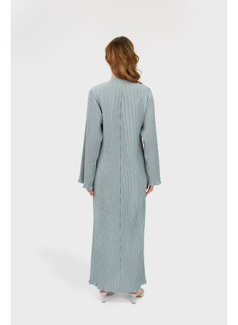 Ophelia Women’s Pleated Dress – Elegant Soft Blue Maxi Dress with Flowy Fabric for Casual & Occasion Wear - Image 2